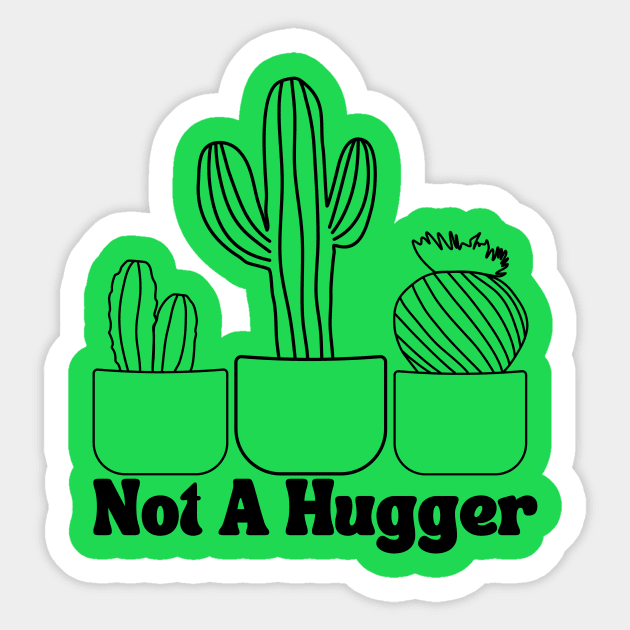 Not a Hugger 2 Sticker by capesandrollerskates 